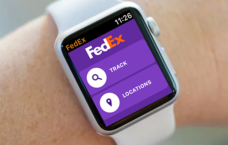 Aplikasi FedEx Mobile pada Apple Watch